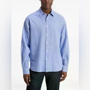 BANANA REPUBLIC GRAHAM CAUSAL BUTTON UP - BLUE SIZE MEDIUM (PREOWNED)
